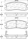 Stoptech 309.03831 | StopTech Sport Brake Pads Mitsubishi Galant, Rear; 1988-1988 Alternate Image 1