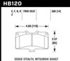 Hawk Performance HB120Z.560 | Hawk Mitsubishi 3000 GT VR4/ Dodge Stealth R/T 4WD Performance Ceramic Street Front Brake Pads; 1991-1998 Alternate Image 1