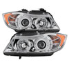 SPYDER 5009012 | Spyder BMW E90 3-Series 4Dr Halo Amber Eyebrow ( Replaceable Eyebrow Bulbs ) Projector Headlights - Chrome - (PRO-YD-BMWE9005-AM-C); 2006-2008 Alternate Image 1