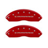 MGP 14240SCA5RD | 4 Caliper Covers Engraved Front & Rear Gen 5/Camaro Red finish silver ch; 2016-2024 Alternate Image 3