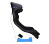 NRG frp-600wt | FRP Bucket Seat - White Finish with Arrow Embroidery And Blue Side Mount Bracket Alternate Image 1