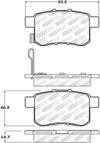 Stoptech 305.13360 | StopTech Street Select Brake Pads Acura TSX, Rear; 2009-2010 Alternate Image 1