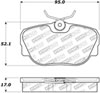 Stoptech 308.04930 | StopTech Street Brake Pads Saab 9000, Front; 1986-1989 Alternate Image 1