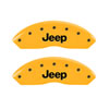 MGP 42007SJEPYL | 4 Caliper Covers Engraved Front & Rear JEEP Yellow finish black ch; 2012-2012 Alternate Image 2