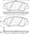 Stoptech 308.12020 | StopTech Street Brake Pads Hyundai Santa Fe XL, Front; 2013-2015 Alternate Image 1