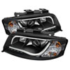 SPYDER 5071873 | Spyder Audi A6 Projector Headlights - Halogen Model Only ( Not Compatible with Xenon/HID Model ) Light Tube DRL - Black - High H1 (Included) - Low H1 (Included); 2002-2004 Alternate Image 1