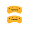 MGP 18025SPOPYL | 4 Caliper Covers Engraved Front & Rear Pontiac Yellow Finish Black Char 2010 Pontiac G6; 2007-2009 Alternate Image 6