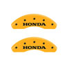 MGP 20208FHONYL | Front set 2 Caliper Covers Engraved Front Honda Yellow finish black ch; 2009-2019 Alternate Image 4