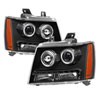 SPYDER 9030291 | Xtune Chevy Suburban 1500/2500 07-14 Halo Projector w/LED Headlights Black PRO-JH-CSUB07-LED-BK; 2007-2014 Alternate Image 1