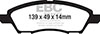 EBC ud1592 | 12+ Nissan Versa 1.6 Ultimax2 Front Brake Pads; 2012-2023 Alternate Image 5