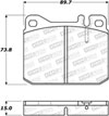 Stoptech 308.01450 | StopTech Street Brake Pads Mercedes-Benz 350SL, Front; 1973-1973 Alternate Image 1