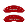 MGP 34212SDNLRD | 4 Caliper Covers Engraved Front & Rear Denali Red Finish Silver Char 2019 GMC Arcadia; 2017-2020 Alternate Image 3