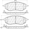 Stoptech 309.10780 | StopTech Sport Brake Pads Subaru Legacy 3.6R Limited, Front; 2013-2018 Alternate Image 2