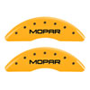 MGP 42012SMOPYL | 4 Caliper Covers Engraved Front & Rear MOPAR Yellow finish black ch; 2016-2022 Alternate Image 2