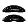 MGP 20139SVTCBK | 4 Caliper Covers Engraved Front & Rear Vtech Black finish silver ch; 2006-2008 Alternate Image 1