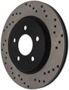 Stoptech 128.61087R | StopTech Ford Mustang Sport Cross Drilled Brake Rotor, Rear Right; 2005-2014 Alternate Image 3