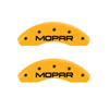 MGP 12199SMOPYL | 4 Caliper Covers Engraved Front & Rear MOPAR Yellow finish black ch; 2013-2016 Alternate Image 2