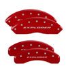 MGP 10041SEXPRD | 4 Caliper Covers Engraved Front & Rear Explorer/2011 Red Finish Silver Char 2009 Ford Explorer; 2009-2010 Alternate Image 2