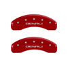 MGP 34209SDNLRD | 4 Caliper Covers Engraved Front & Rear Denali Red Finish Silver Char 2018 GMC Canyon; 2015-2020 Alternate Image 7