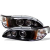 SPYDER 5010391 | Spyder Ford Mustang 1PC Halo LED ( Replaceable LEDs ) Projector Headlights - Black - (PRO-YD-FM94-1PC-AM-BK); 1994-1998 Alternate Image 2