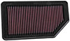 K&N Engineering 332472 | K&N Replacement Air Filter 10.625in O/S Length x 5.75in O/S Width x 1in Height Alternate Image 1