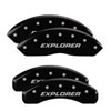 MGP 10041SEXPBK | 4 Caliper Covers Engraved Front & Rear Explorer/2011 Black Finish Silver Char 2010 Ford Explorer; 2010-2010 Alternate Image 1