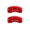 MGP 18029SGTORD | 4 Caliper Covers Engraved Front Pontiac Engraved Rear GTO Red finish silver ch; 2004-2006 Alternate Image 2