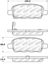 Stoptech 308.09050 | StopTech Street Brake Pads Nissan Maxima, Rear; 2004-2008 Alternate Image 1