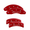 MGP 20076SHONRD | 4 Caliper Covers Engraved Front & Rear Honda Red finish silver ch; 2003-2010 Alternate Image 6