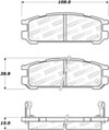 Stoptech 308.04711 | StopTech Street Brake Pads Subaru Legacy, Rear; 1991-1994 Alternate Image 1