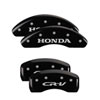 MGP 20221SCRVBK | 4 Caliper Covers Engraved Front Honda Rear CR-V Black Finish Silver Char 2018 Honda CR-V; 2017-2022 Alternate Image 1