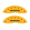 MGP 20201SHOHYL | 4 Caliper Covers Engraved Front Honda Engraved Rear H Logo Yellow finish black ch; 2012-2014 Alternate Image 2