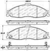 Stoptech 309.07490 | StopTech Sport Brake Pads Pontiac Firebird, Front; 1998-2002 Alternate Image 2