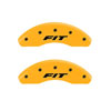 MGP 20208FFITYL | Front set 2 Caliper Covers Engraved Front FIT Yellow finish black ch; 2009-2019 Alternate Image 4