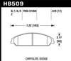 Hawk Performance HB509B.678 | Hawk 2013-2014 Chrysler 200 (w/XR1 Brakes) HPS 5.0 Front Brake Pads; 2013-2014 Alternate Image 2