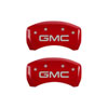 MGP 34209SGMCRD | 4 Caliper Covers Engraved Front & Rear GMC Red finish silver ch; 2015-2020 Alternate Image 2