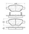 Stoptech 305.10330 | StopTech Street Select Brake Pads Pontiac G5 5 Lug, Rear; 2010-2010 Alternate Image 1