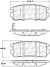 Stoptech 305.12750 | StopTech Street Select Brake Pads Chevrolet Equinox, Rear; 2007-2017 Alternate Image 1