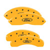 MGP 10041SFRDYL | 4 Caliper Covers Engraved F & R Oval Logo/Ford Yellow Finish Black Char 2009 Ford Explorer; 2006-2010 Alternate Image 1