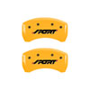 MGP 10229SSPOYL | 4 Caliper Covers Engraved Front & Rear SPORT Yellow finish black ch; 2019-2019 Alternate Image 3