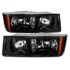 SPYDER 9029561 | Xtune Chevy Avalanche w/ Body Cladding Only 02-06 OEM Headlights - OEM (Black) HD-JH-CAVA02-AM-BK; 2002-2006 Alternate Image 2