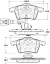 Stoptech 308.09153 | StopTech Street Brake Pads Volkswagen CC, Front; 2010-2011 Alternate Image 1