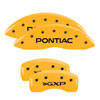 MGP 18031SPXPYL | 4 Caliper Covers Engraved Front Pontiac Rear Gxp Yellow Finish Blk Char 2005 Pontiac Bonneville; 2004-2005 Alternate Image 1