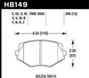 Hawk Performance HB149G.505 | Hawk 94-00 Mazda Miata / 01-03 Miata w/ Standard Suspension DTC-60 Race Front Brake Pads (D635); 1994-2000 Alternate Image 2