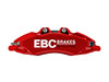 EBC bbk036red1 | Racing 08-21 Nissan 370Z Red Apollo-6 Calipers 355mm Rotors Front Big Brake Kit; 2008-2021 Alternate Image 4