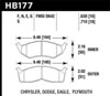 Hawk Performance HB177E.630 | Hawk 95-97 Dodge Neon Blue 9012 Front Race Pads; 1995-1997 Alternate Image 1