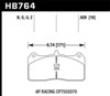 Hawk Performance HB764U.628 | Hawk AP Racing DTC-70 CP7555D70 Race Brake Pads Alternate Image 2