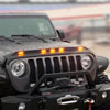 AVS 753156 | 2018-2019 Jeep Wrangler (JL) Aeroskin Low Profile Hood Shield w/ Lights - Black; 2018-2024 Alternate Image 9