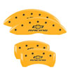 MGP 14231SBRCYL | 4 Caliper Covers Engraved Front & Rear Chevy racing Yellow finish black ch; 2014-2015 Alternate Image 5