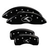 MGP 21183SCRKBK | 4 Caliper Covers Engraved Front & Rear Circle K/Kia Black finish silver ch; 2016-2020 Alternate Image 7